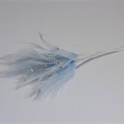 Diamante Feathers Pale Blue