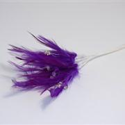 Diamante Feathers Purple