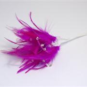 Diamante Feathers Plum