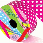 Poly 50mm x 50m Polka Dot Fushia