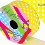 Poly 50mm x 50m Polka Dot Yellow