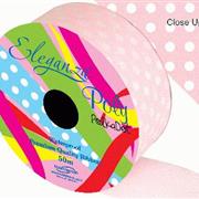 Poly 50mm x 50m Polka Dot Lt Pink