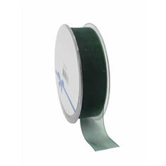 Organza Woven edge Dark Green