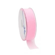 Organza Woven Edge Pink