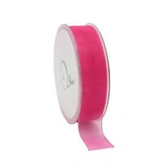 Organza Woven Edge Fushia
