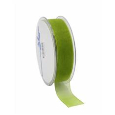 Organza Woven Edge Grass Grn
