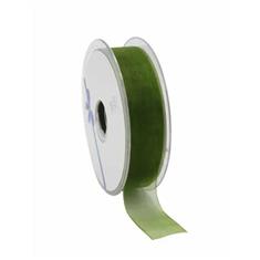 Organza Woven Edge Moss Grn