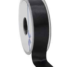 Ribbon Woven Edge Black 25mm