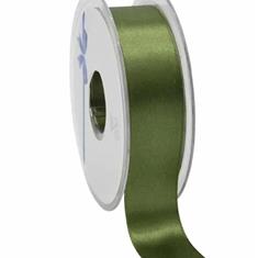 Ribbon Woven Edge Moss Green 25mm