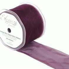 70mm x 20m Aubergine Voile