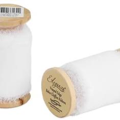 Frayed Edge Boho Chiffon 50mm x 5m White