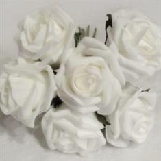 Foam Roses White 6cm