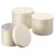 Lined Hat Boxes x3 Cream 