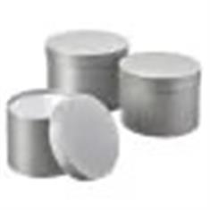 Lined Hat Boxes x3 Grey