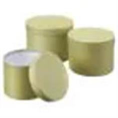 Lined Hat Boxes x3 Sage Green