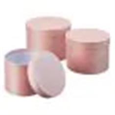 Lined Hat Boxes x3 Pale Pink
