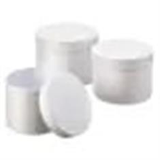 Lined Hat Boxes x3 White