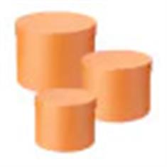 Lined Hat Boxes x3 Peach 