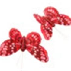 Glitter Butterfly Red