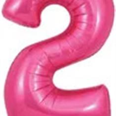 No2 Helium Pink Balloon
