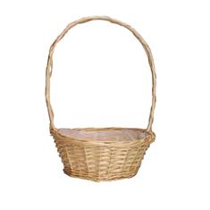 Round Florida White Basket 10 inch