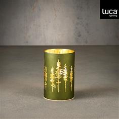 Hurricane light tree led green warm white battery operated with timer 