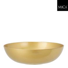 Decoration bowl recycled plastic gold large