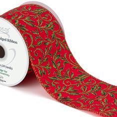 Wired Edge Luxury Velvet Shimmer Leaves