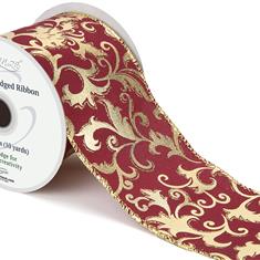 Luxury Gilded Filagree Burgundy Gold