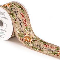 Wired Edge Merry Christmas Sliced Fruit