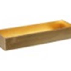 Plastic tray rectangular Gold