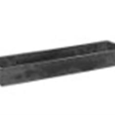 Plastic tray rectangular Grey