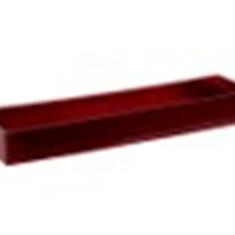 Plastic plate rectangle lg Red