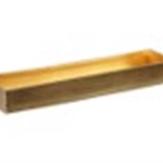 Plastic plate Rectangle Lg Gold