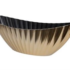 Plastic Boat Ribbed Gold Lg