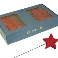  60 sparkling stars wire red