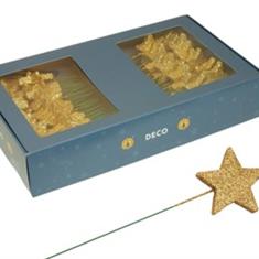  60 sparkling stars wire gold