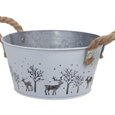 metal basket with  handles