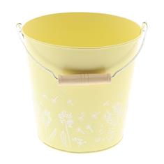 Bucket Flower Rnd Yellow Lg