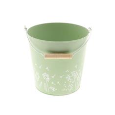 Bucket Flower Rnd Green lg